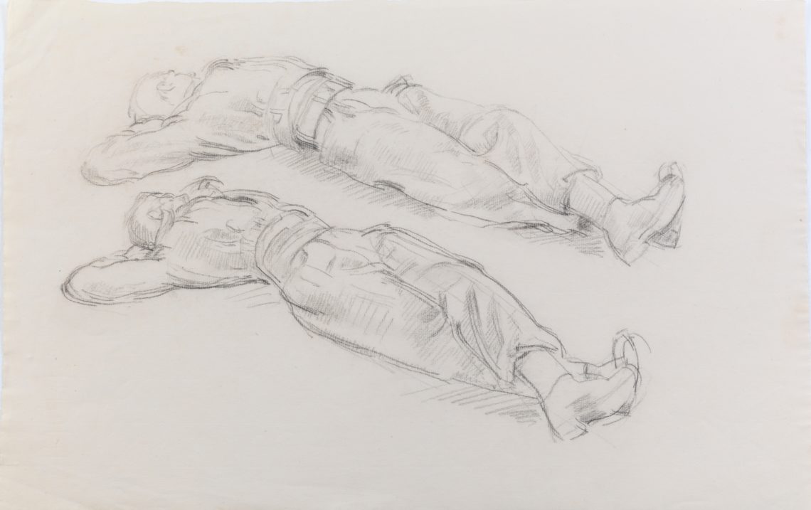 Henry_Lamb_Resting-soldiers-D22, 30.5 x 47.2 cm
