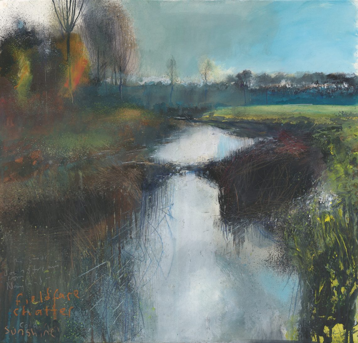 Kurt_Jackson_ST4_The_Stour_downstream_from_Nayland_fieldfare_chatter_Cold_sunshine_December_2016_Mixed_media_on_paper_57x60cm
